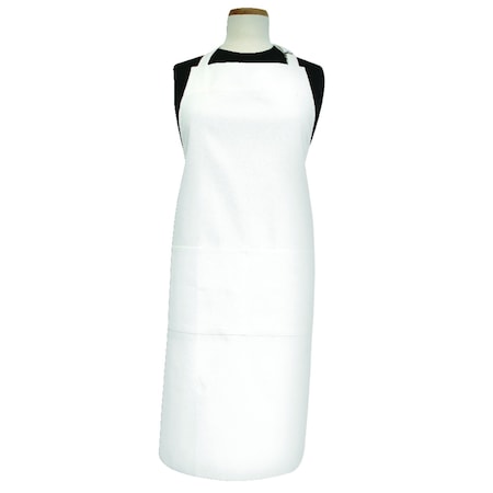 Kitchen Basics Ritz 2 pocket White Cotton Solid Apron 70413